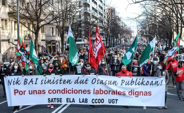 ELA, SATSE, LAB, CCOO, UGT eta ESK sindikatuek Osakidetzari berretsi diote ez direla negoziazio-mahaira itzuliko, harik eta sindikatuen aldarrikapenei buruzko proposamen zehatzak egin arte