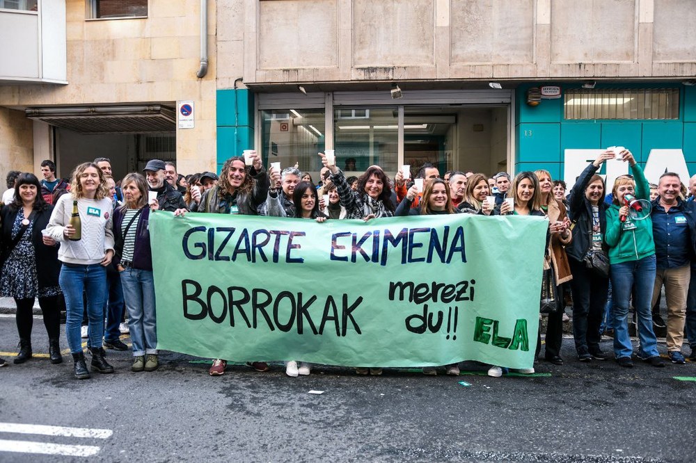 ELAko langileek berretsi dute asanbladan EAEko Gizarte Ekimeneko aurreakordioa