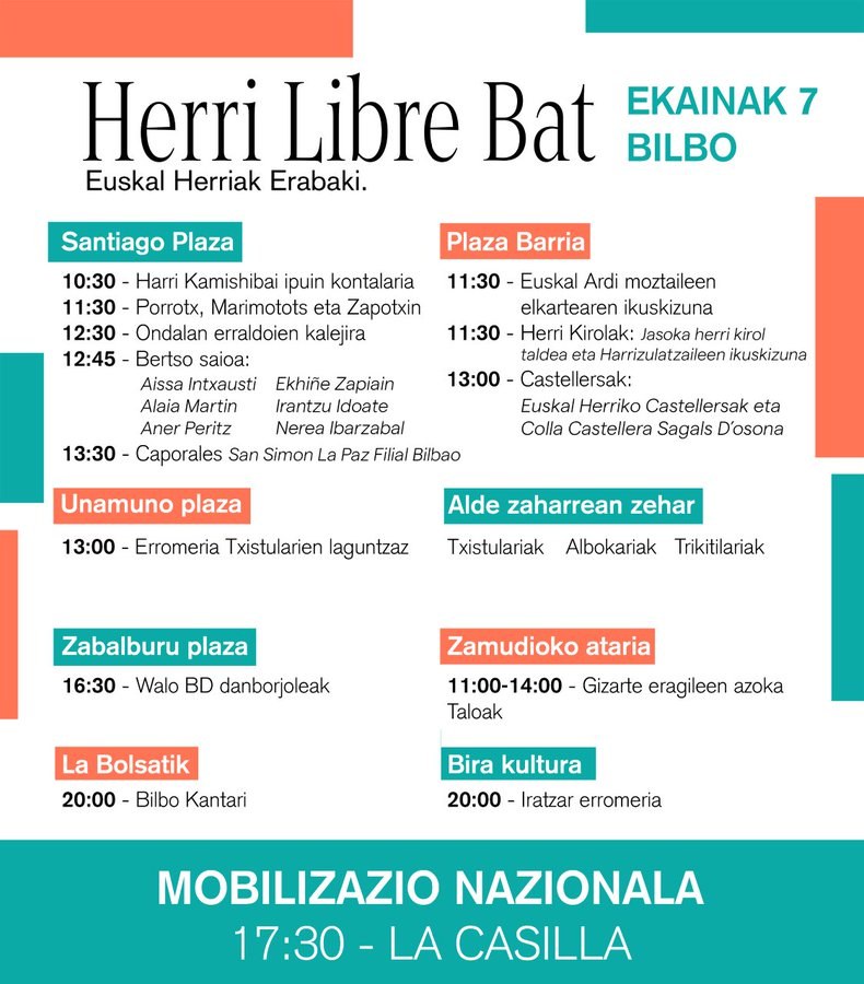 ELAk bat egingo du ekainaren 7an Bilbon deitutako mobilizazioarekin