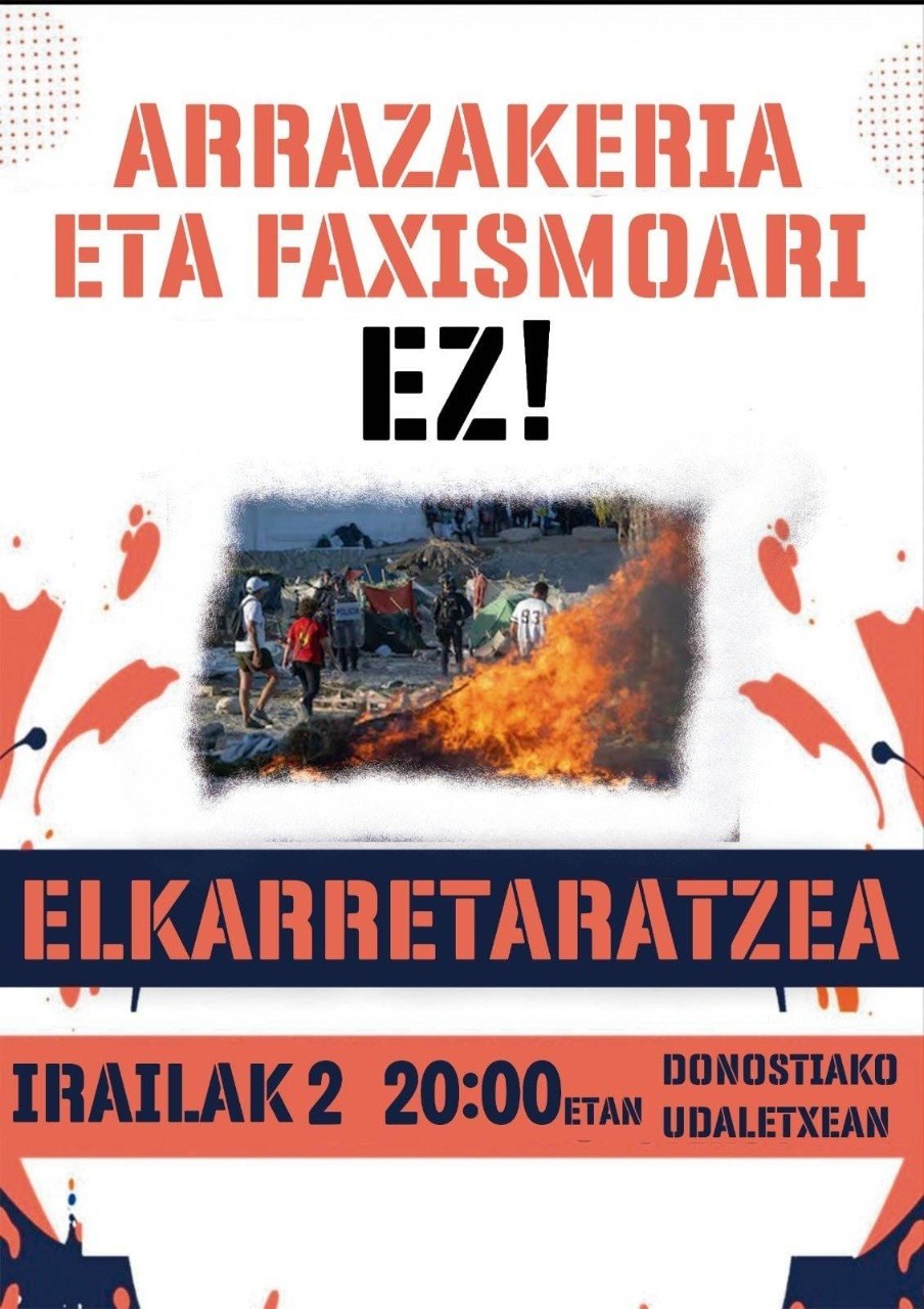 ELAk bat egiten du gaurko mobilizazioekin, faxismoaren eta arrazakeriaren aurka eta migratzaileen eskubideen alde