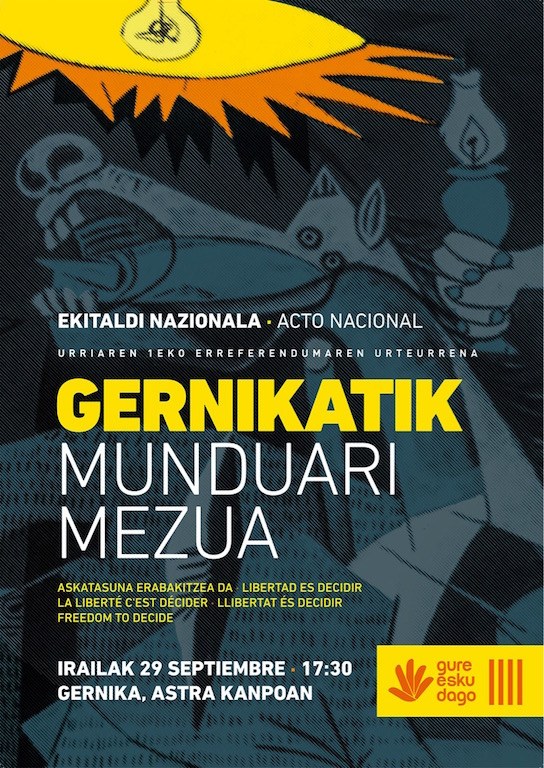 ELAk bat egiten du Gure Esku Dago-k irailaren 29an Gernikan antolatu duen ekitaldiarekin