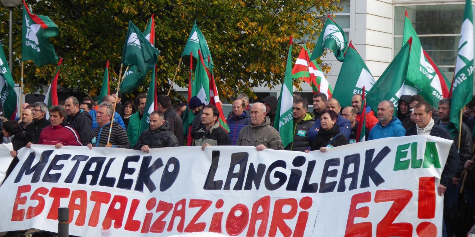 ELAk bertako negoziazio-esparruen alde agertzeko eskatzen die metaleko patronalei