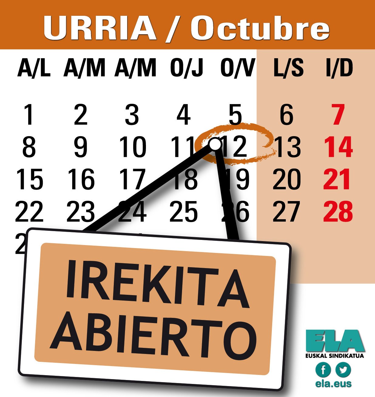 ELAk bere egoitza nagusiak irekiko ditu urriaren 12an