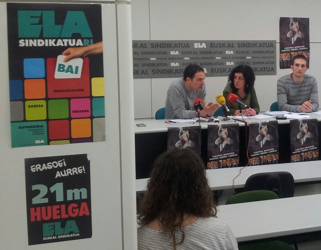 ELAk epaitegietara eraman du Nafarroako Enplegu Zerbitzua, UGT, CCOO eta CENi helarazten dion dirulaguntzen sarea