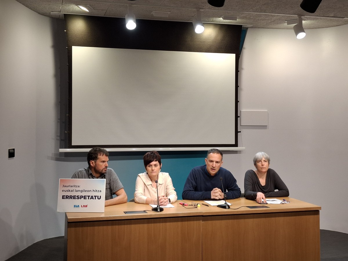 ELAk eta LABek Eusko Jaurlaritzari exijitu diote euskal langileon hitza errespetatzea