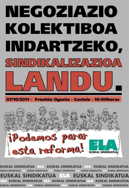 ELAk negoziazio kolektiboaren inguruko jardunaldia antolatu du urriaren 7rako Gasteizen