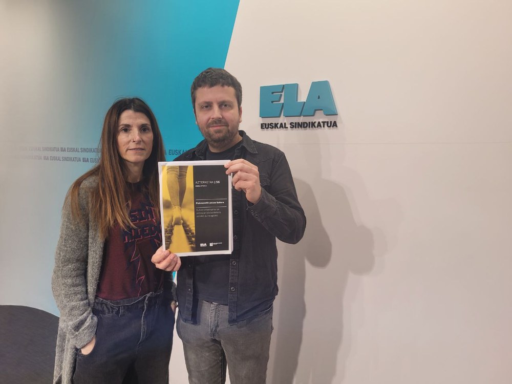 ELAk pobreziaren hazkundeaz eta kronifikazioaz ohartarazi du, eta aberastasuna banatzeko 1.500 euroko LGS propioa defendatu du