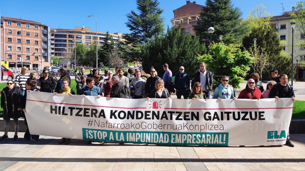 Elkarretaratzea egin du ELAk Andosillako lan heriotza salatzeko