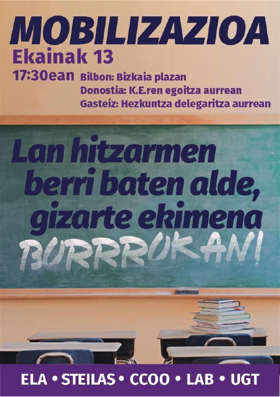 Elkarretaratzeak deitu dituzte hitzarmenaren negoziazioan patronalaren immobilismoa hausteko Elkarretaratzeak deitu dituzte hitzarmenaren negoziazioan patronalaren immobilismoa hausteko