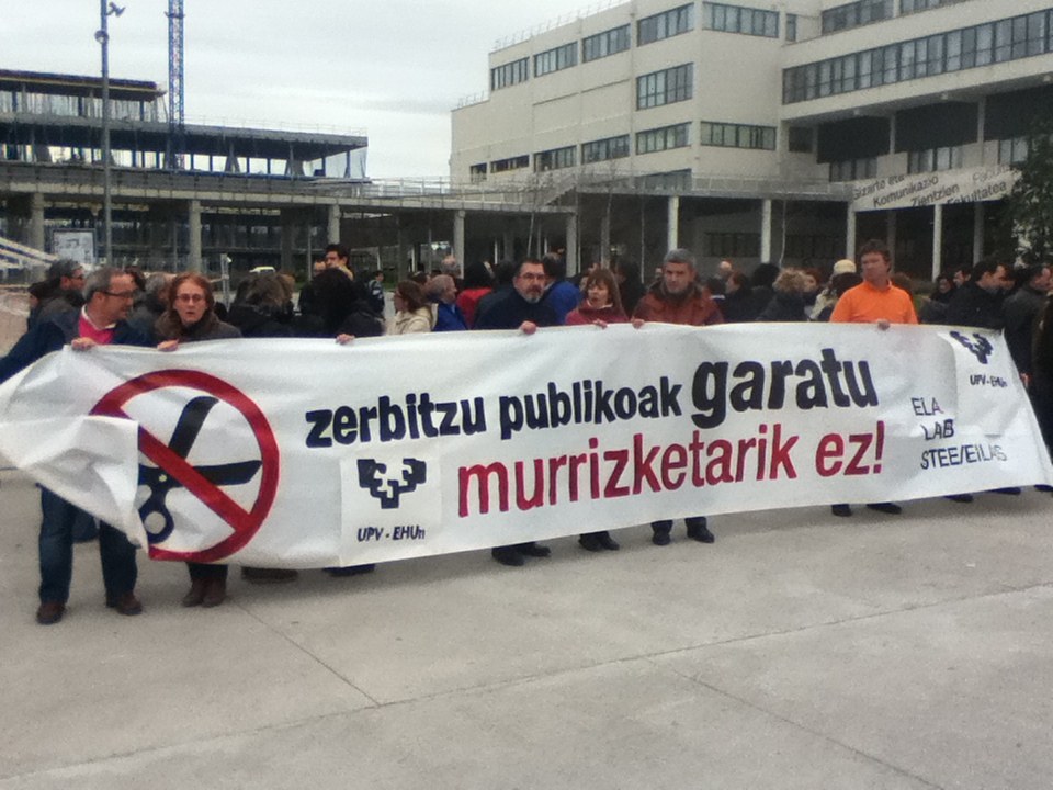 Elkarretaratzeak hezkuntza alorrean murrizketen aurka