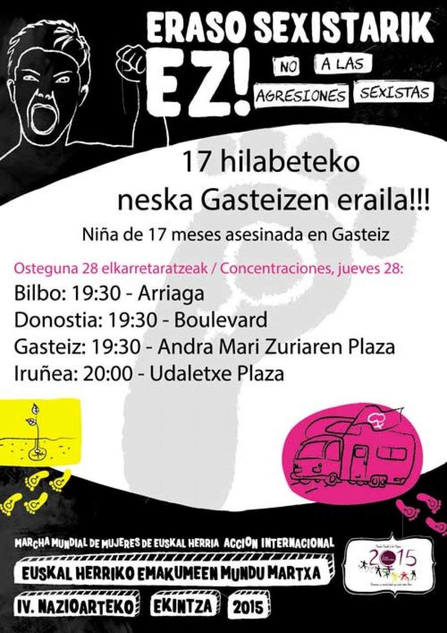 Emakumeen aurkako indarkeriak ez du etenik