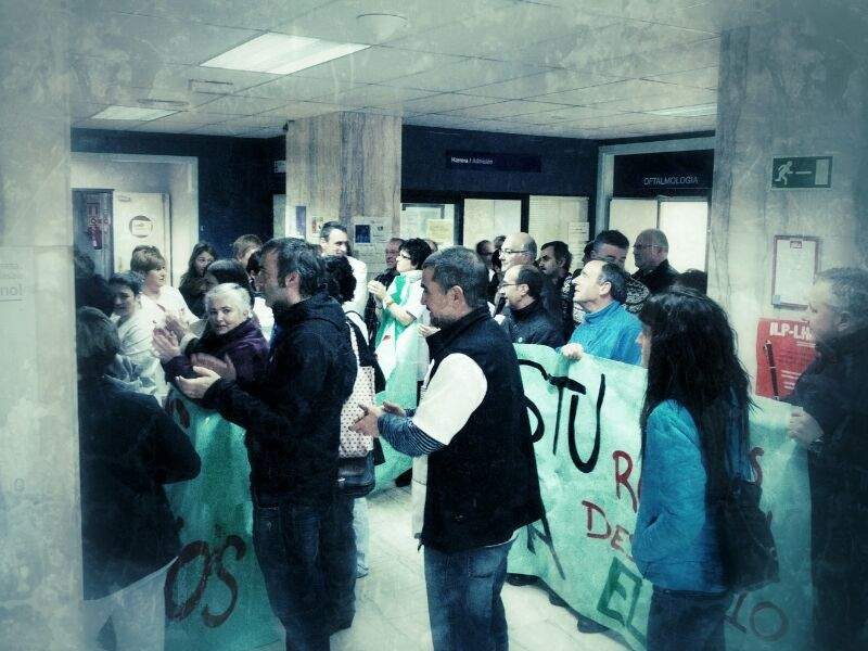 Enpleguaren alde elkarretaratzea Zumarragako Ospitalean