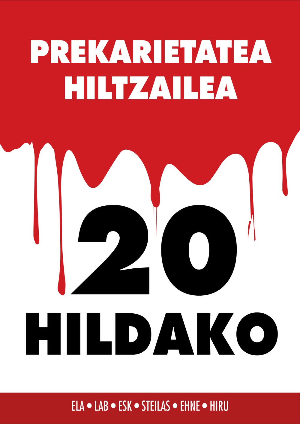 ELA, LAB, ESK, STEILAS, EHNE eta HIRUk Barazarren gertatutako lan istripu hilgarria salatzen dute