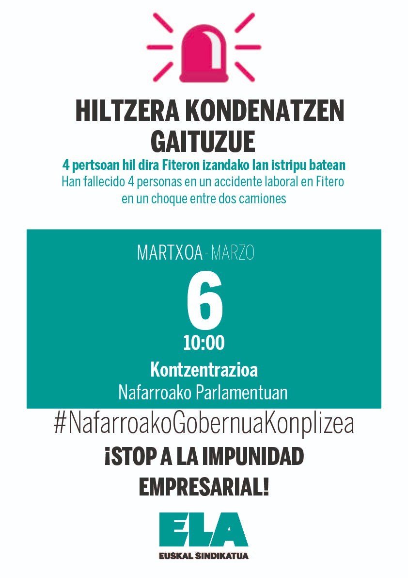 Fiteron bi kamioiek talka eginda izandako lan istripu batean lau pertsona hil dira