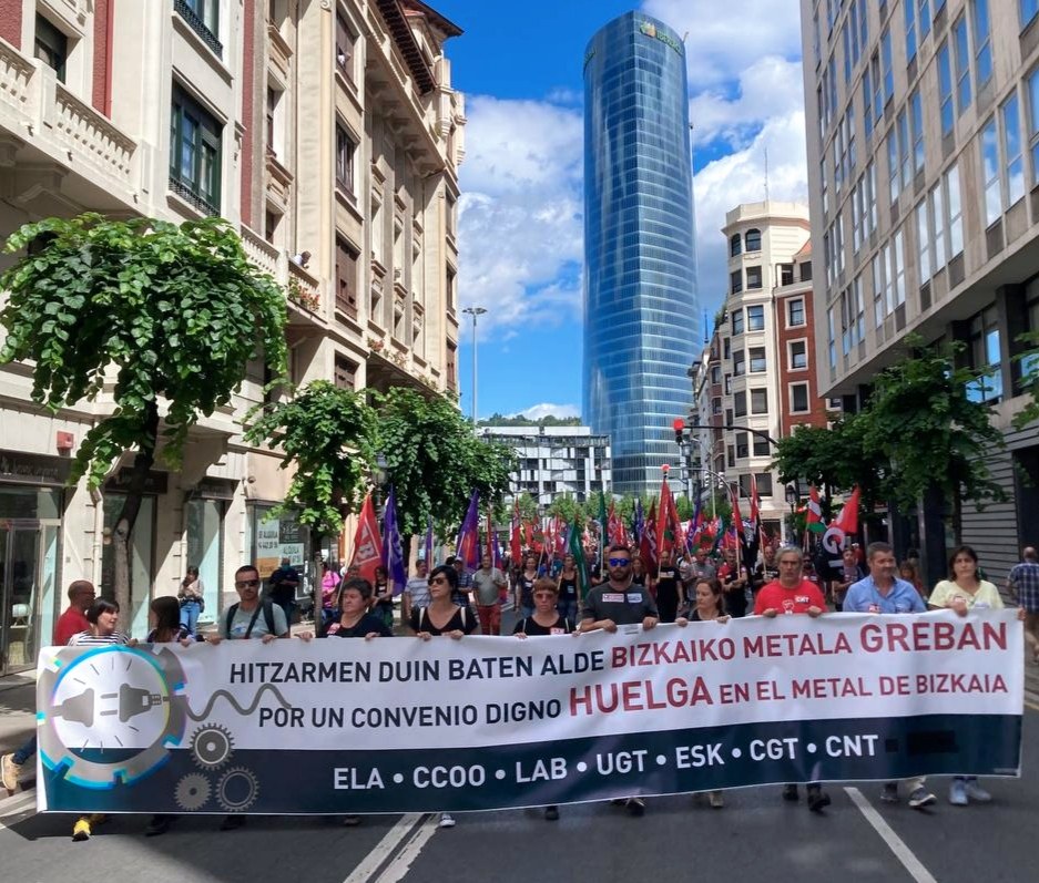 FVEMek Bizkaiko metaleko langileak pobretzearen aldeko apustua egiten jarraitzen du
