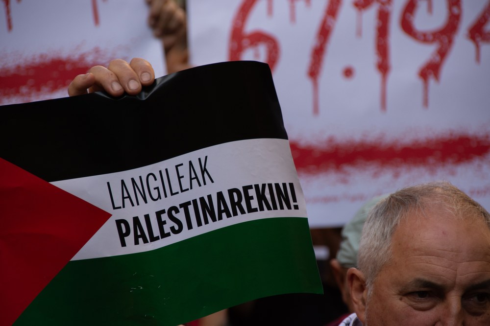 📸GALERIA| Manifestazioak: langileok Palestinarekin