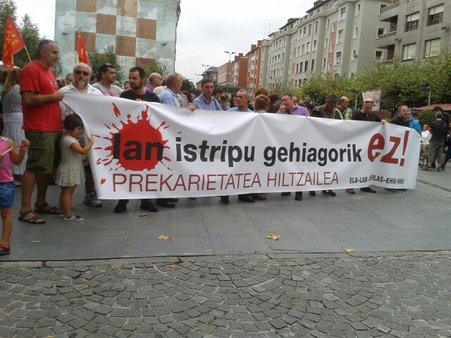 Getxo eta Oronozko heriozko lan istripuak salatu ditu ELAk