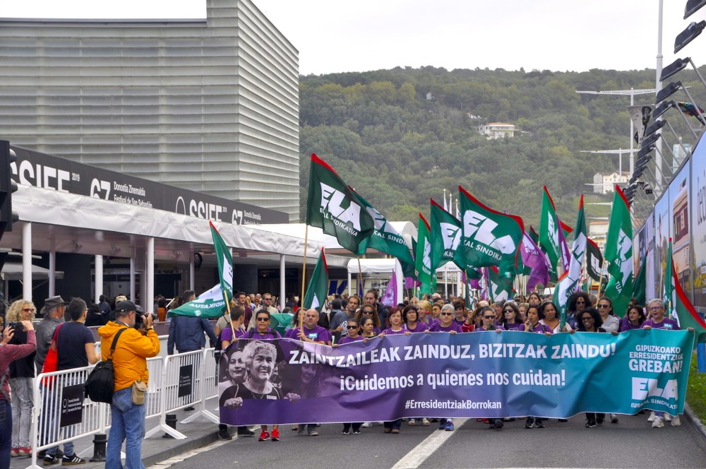 Gipuzkoako zahar-etxeetako grebalariak "Madrilgo erresidentzietako Marearekin" bat egingo dute