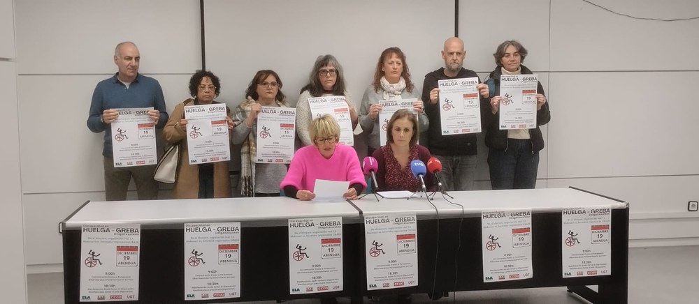 Greba abenduaren 19an hitzarmenaren negoziazioan aurrera egiteko