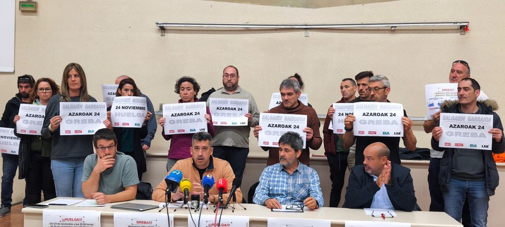 Greba deitu dute azaroaren 24an hitzarmenaren negoziazioaren blokeoa hausteko