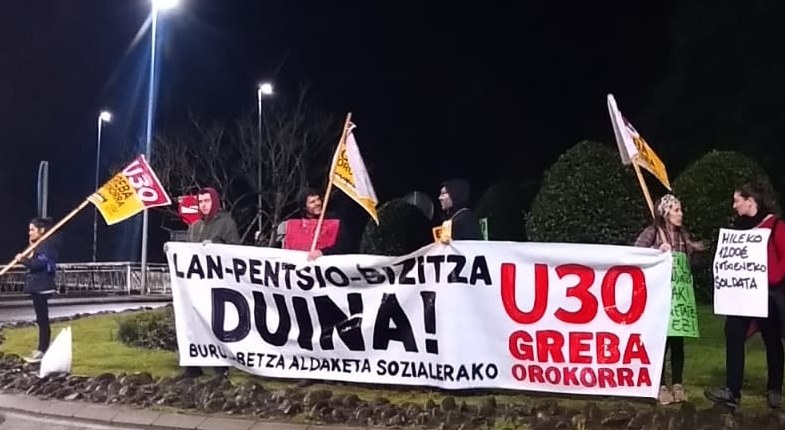 Greba Orokorra jarraipen zabala izaten ari da egunaren lehen orduetan #U30GrebaOrokorra