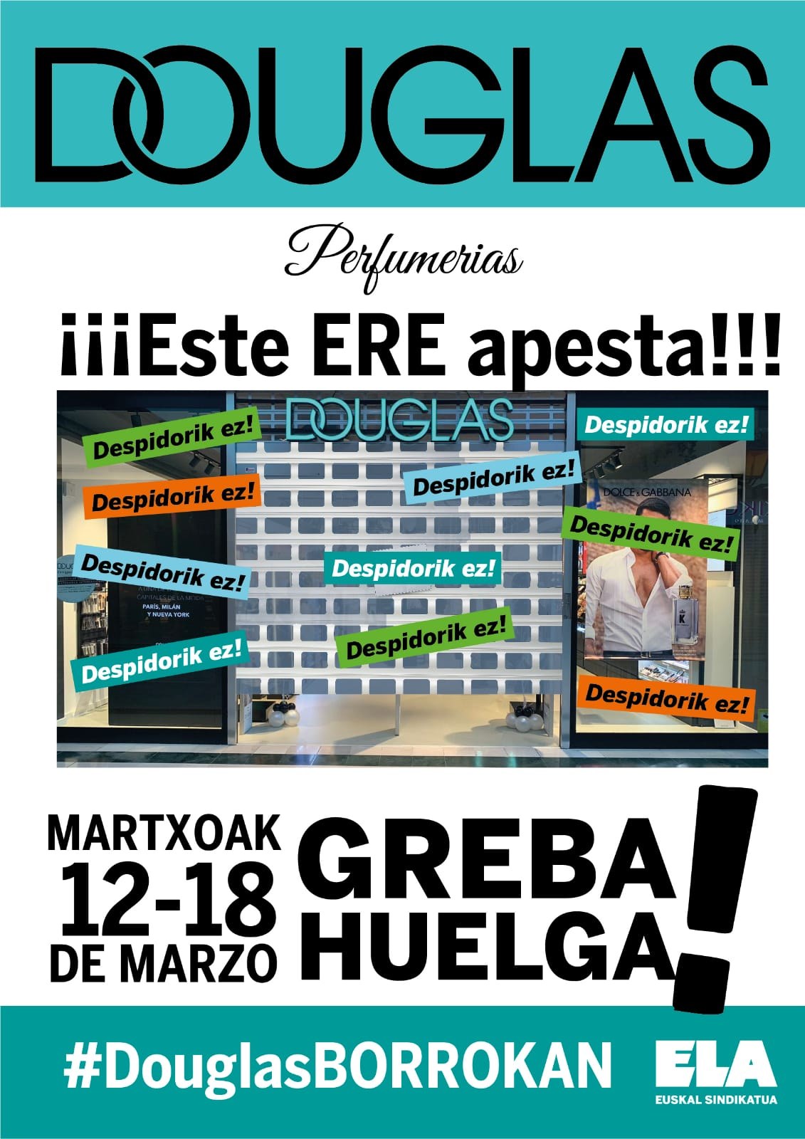 Grebaren eta mobilizazioen lehen eguna Douglas lurrindegietako kaleratzeen aurka