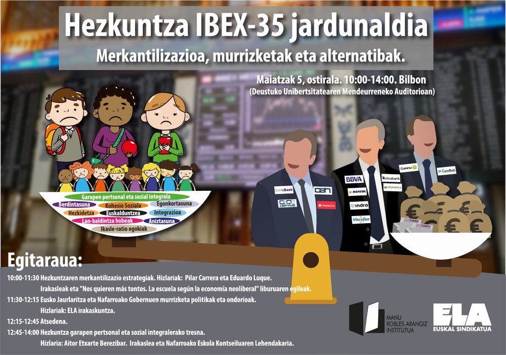 Hezkuntzaren merkantilizazioa, murrizketa politikak eta alternatiben inguruko jardunaldia