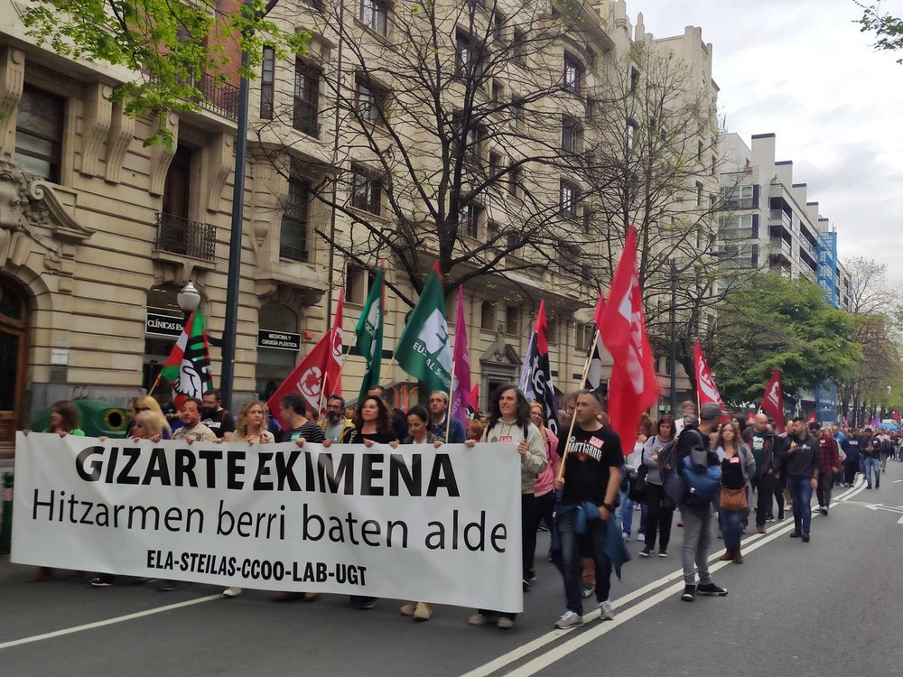 Jarraipen zabala izaten ari da hitzarmenaren aldeko greba