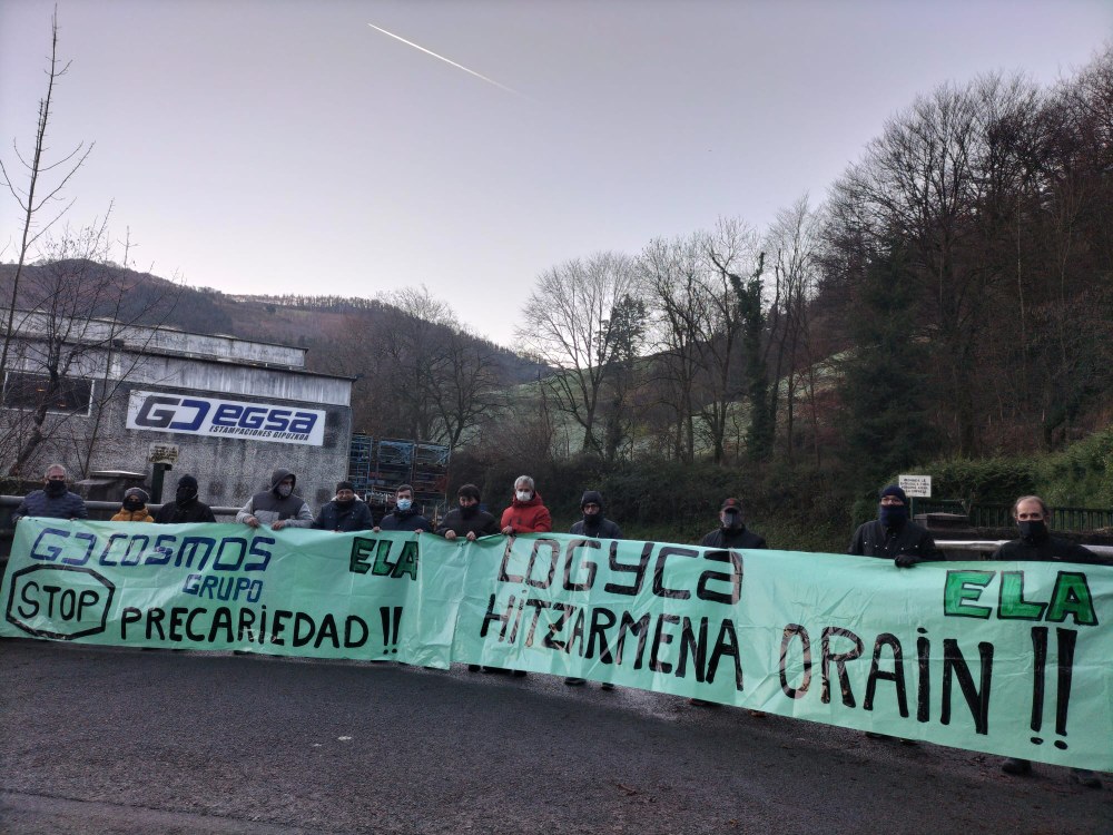 Logística y Acabados enpresako langileek greba mugagabea hasi dute hitzarmen propio baten alde