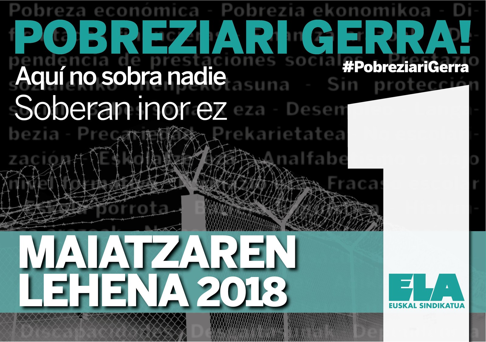 Maiatzaren Lehenean ere #pobreziarigerra!