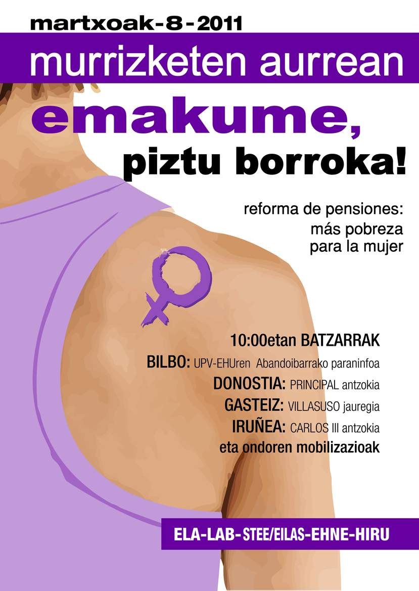 Martxoaren 8rako ekitaldi bateratuak