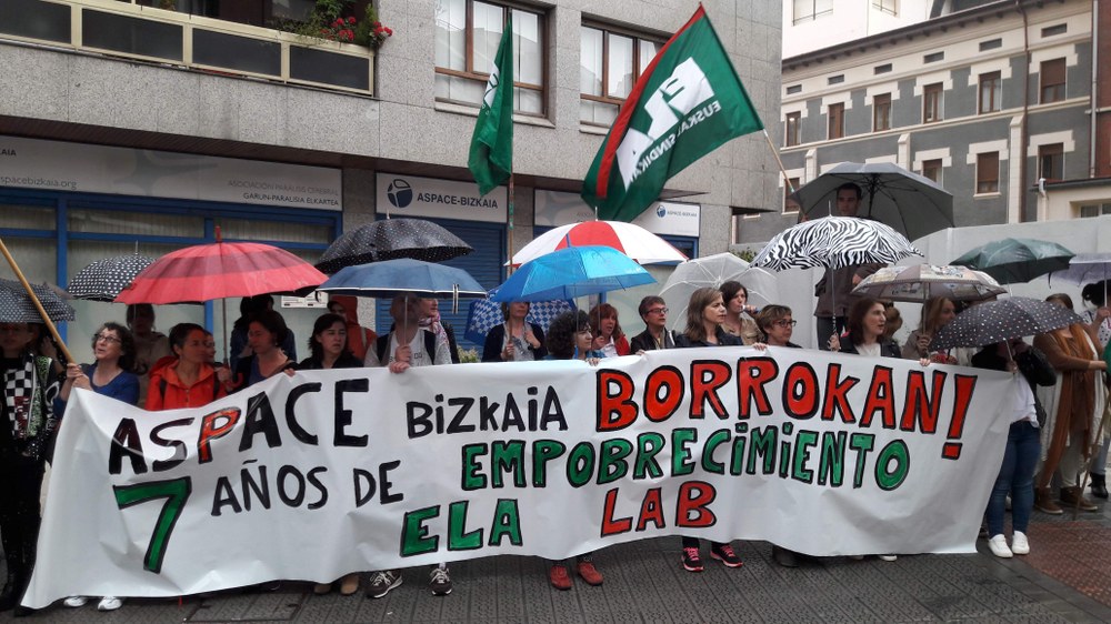 Mobilizazioak ASPECE-BIZKAIAn enpresak negoziatzeko duen borondate falta salatzeko
