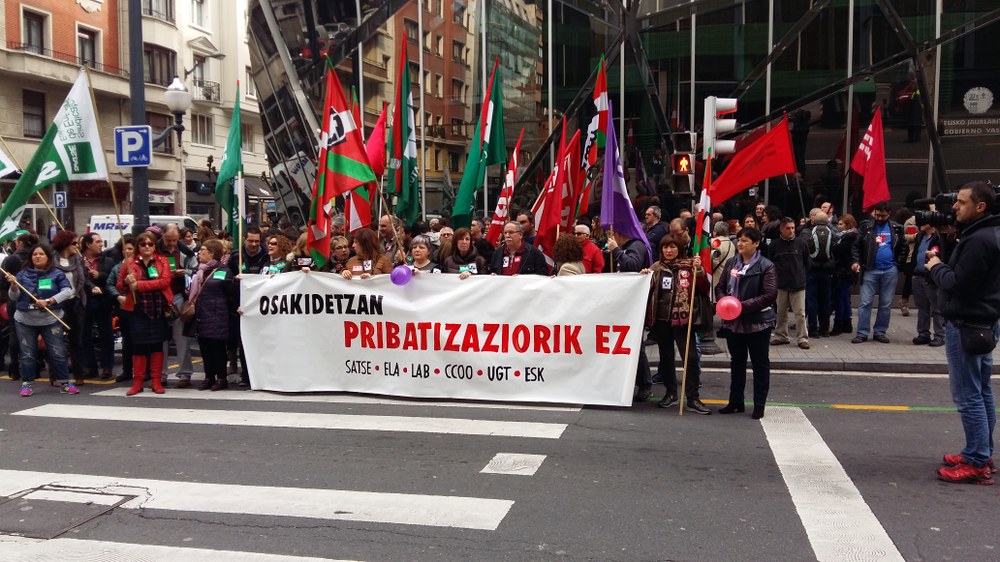 Mobilizazioak Osakidetzako pribatizazioen aurka