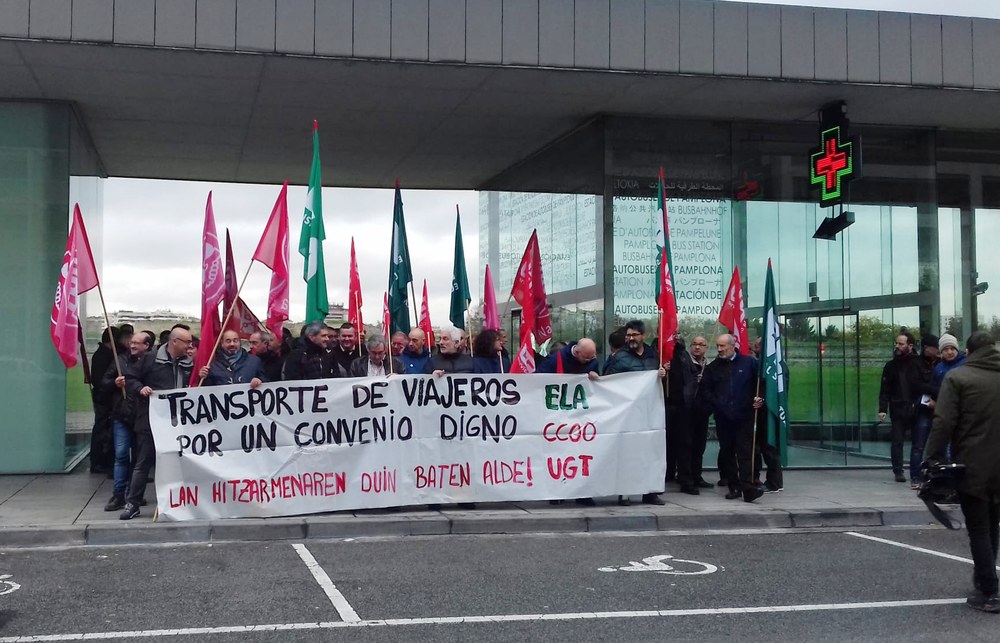 Nafarroako bidaiarien garraioan, erantzun zabala bi orduko lanuztean