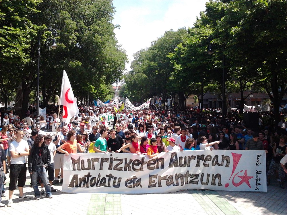 Nafarroako Hezkuntzako bigarren greba egunak %60ko jarraipena izan du