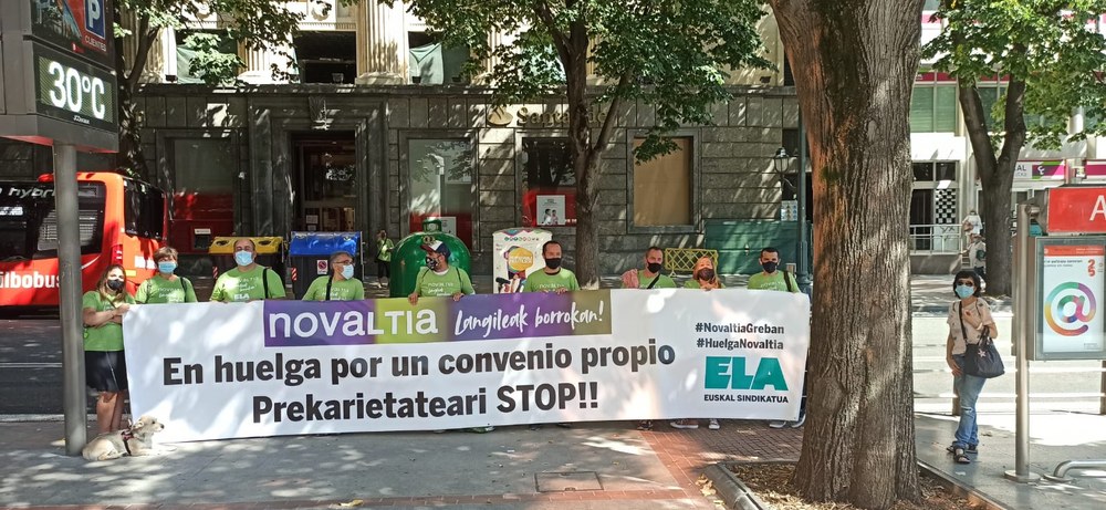 Novaltiako langileek mobilizazioak egiten jarraitzen dute