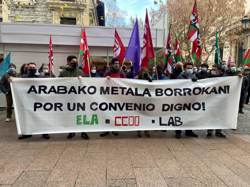 Otsailaren 19an, Arabako Metaleko langileek manifestazioa egingo dute hitzarmenaren alde