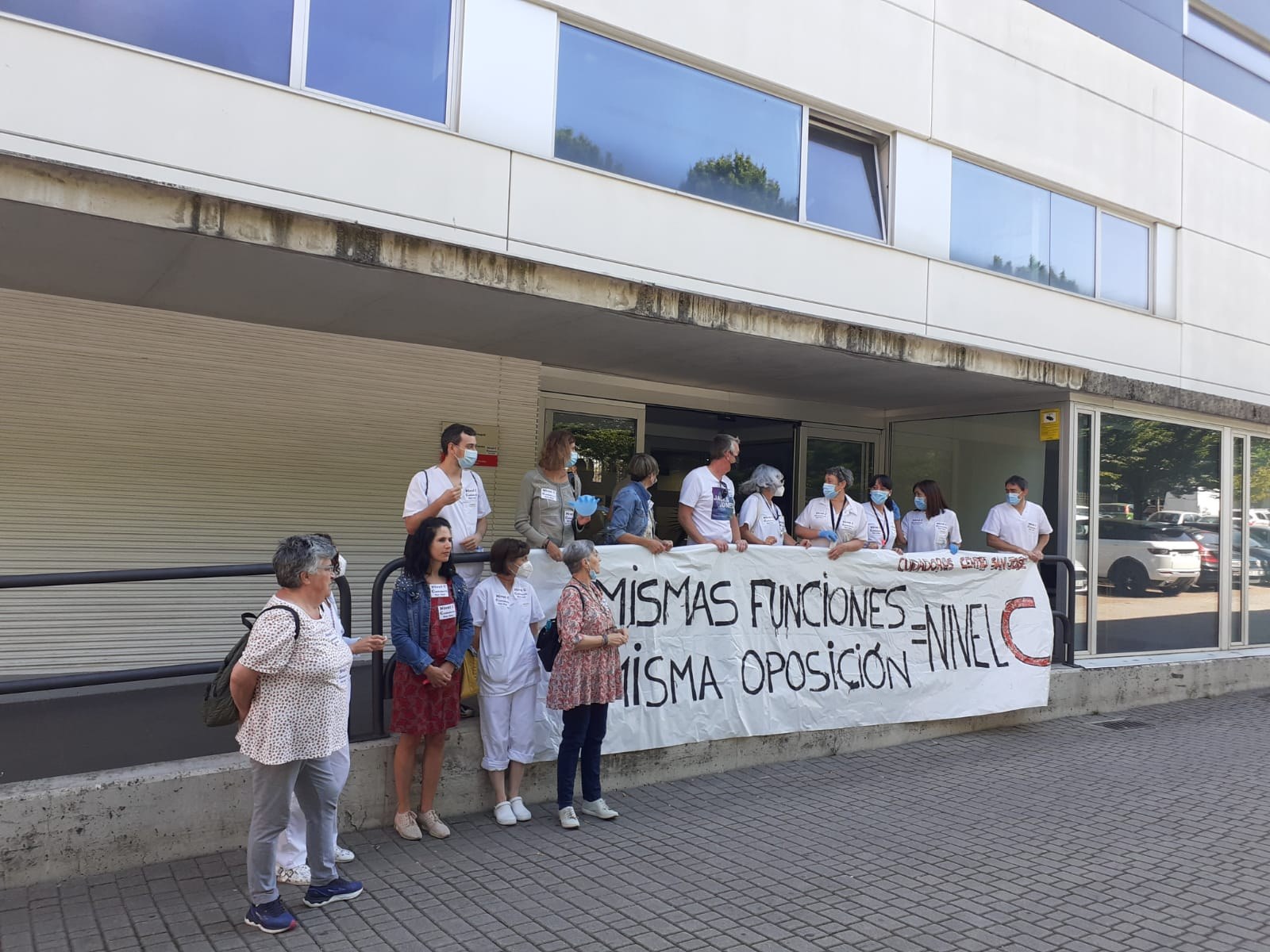 San José zentruko zaintzaileek elkarretaratzea egin dute C mailaren aitortza exigitzeko