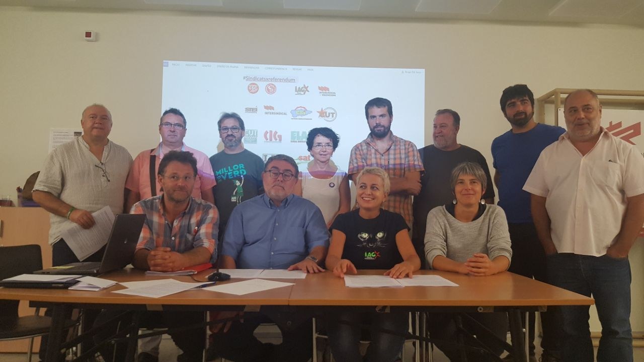 Sindikalgintza urriaren 1eko erreferendumarekin konprometitua