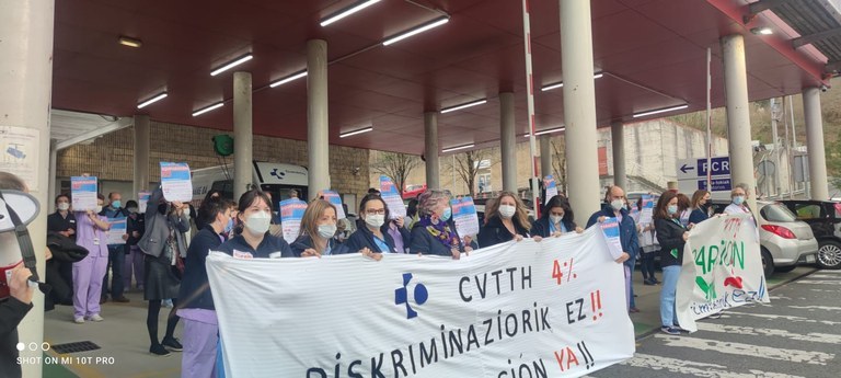Transfusio eta giza ehunen Euskal Zentroko kolektiboaren mobilizazioak jasaten duten soldata-diskriminazioaren aurka