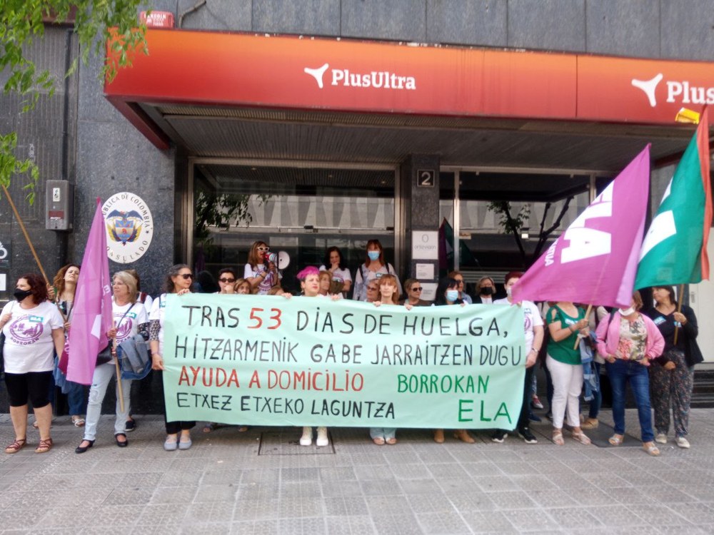 Urriaren 13, 20 eta 27an mobilizazioak egongo dira Bizkaiko etxez etxeko laguntza zerbitzuan