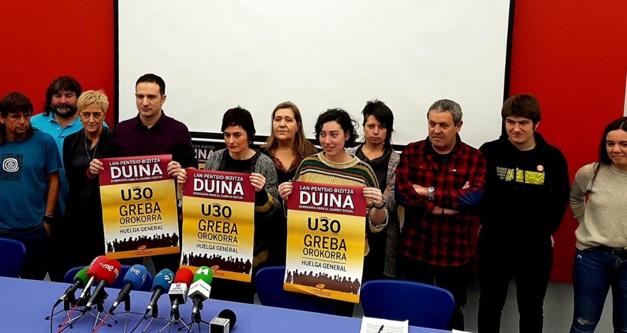 Euskal Herriko Eskubide Sozialen Kartak 101 mobilizazio iragarri ditu U30ean