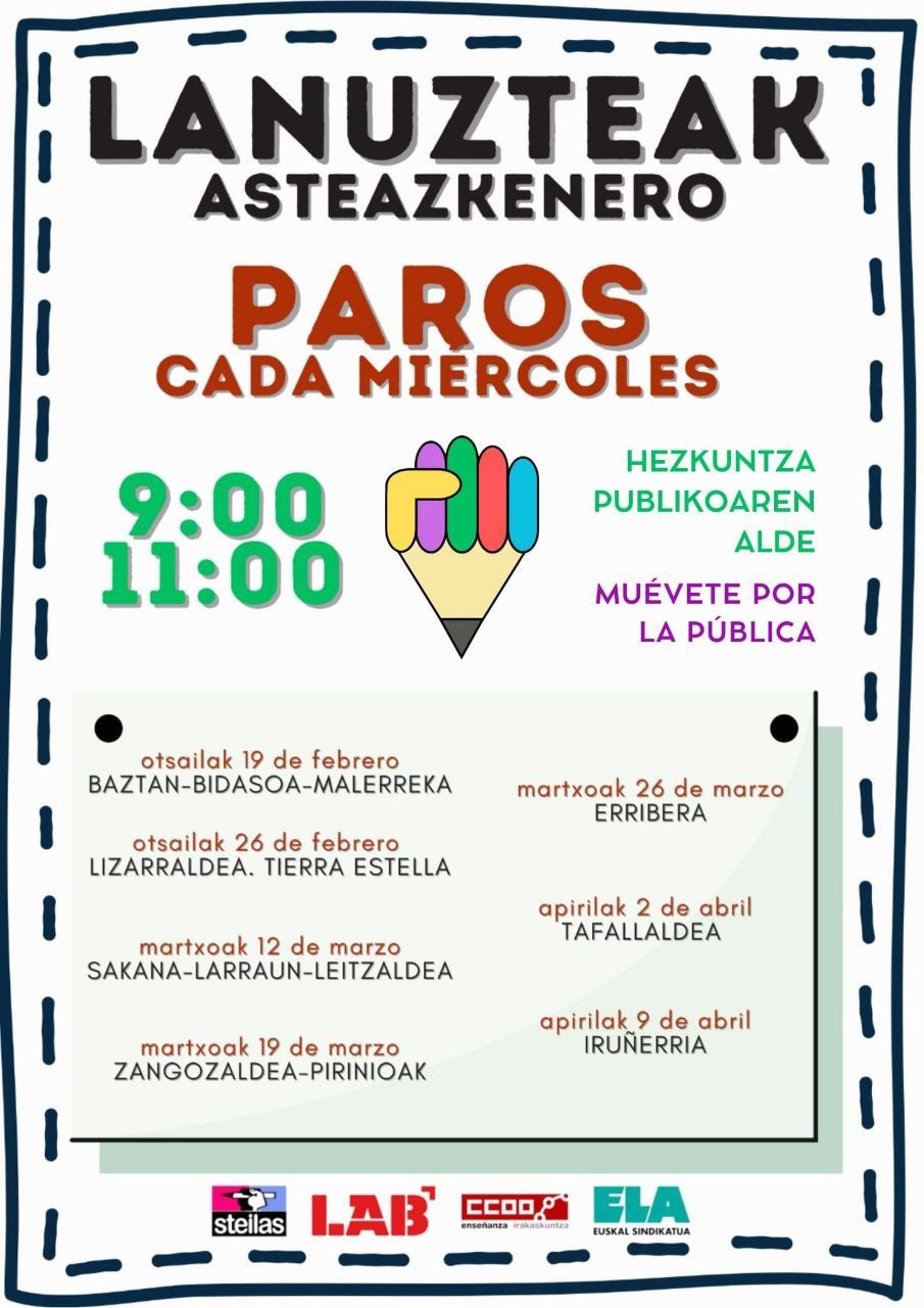 Zazpi lanuzte deitu dira zazpi eskualdeetan Zazpi lanuzte deitu dira zazpi eskualdeetan