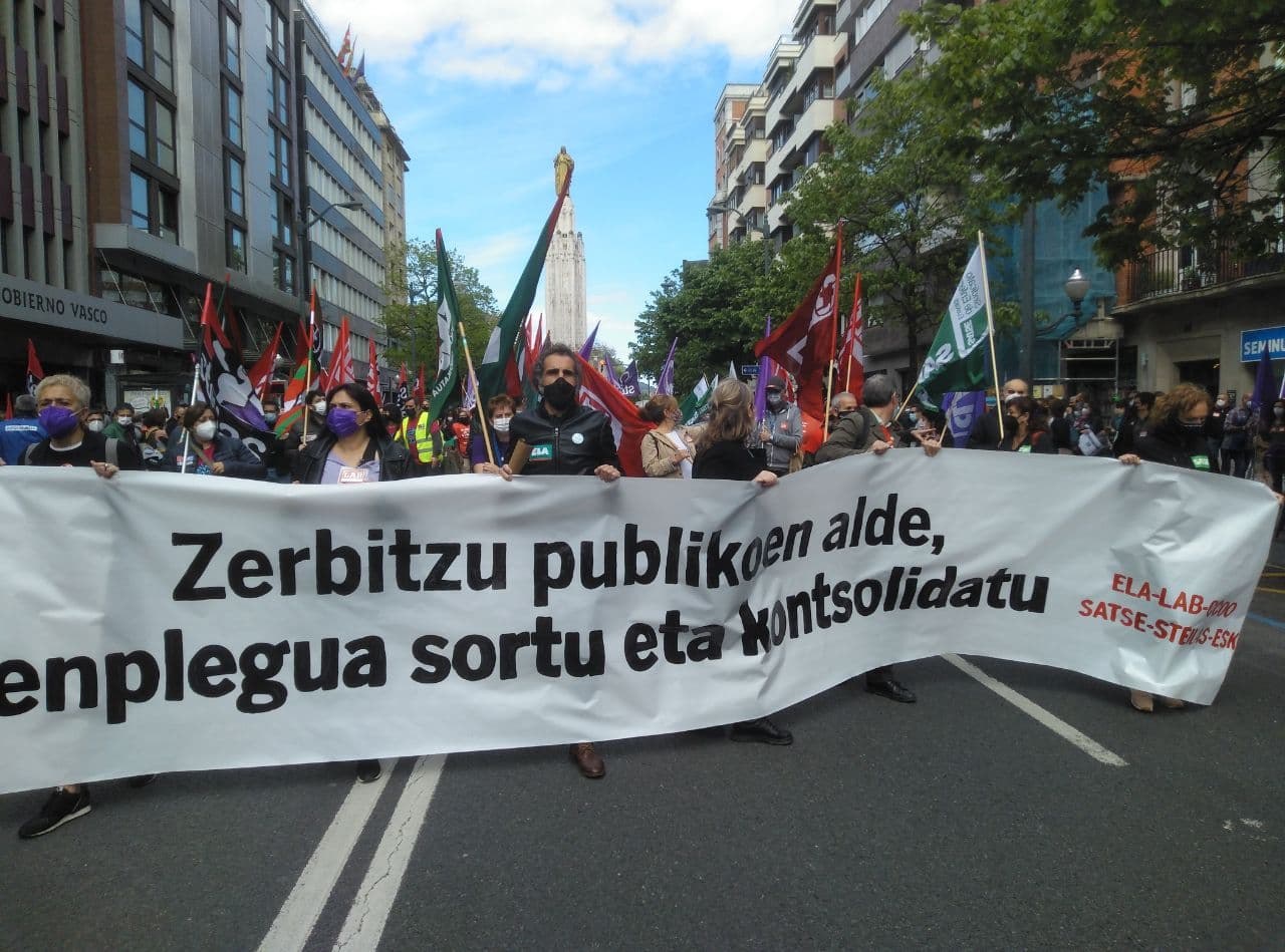 Zerbitzu publikoak defendatzeko eta enplegu publikoa sendotzeko eta sortzeko grebak jarraipen zabala izaten ari da #KontsolidazioaOrain