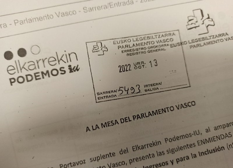 Elkarrekin Podemosek eta Eusko Jaurlaritzak egindako akordioa DSBEa erreformatzeko guztiz eskasa da