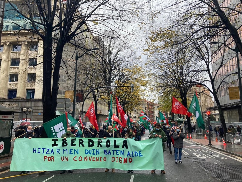 Iberdrolako langileek mobilizazioekin jarraitzen dute hitzarmen kolektiboaren aurreakordioaren aurka