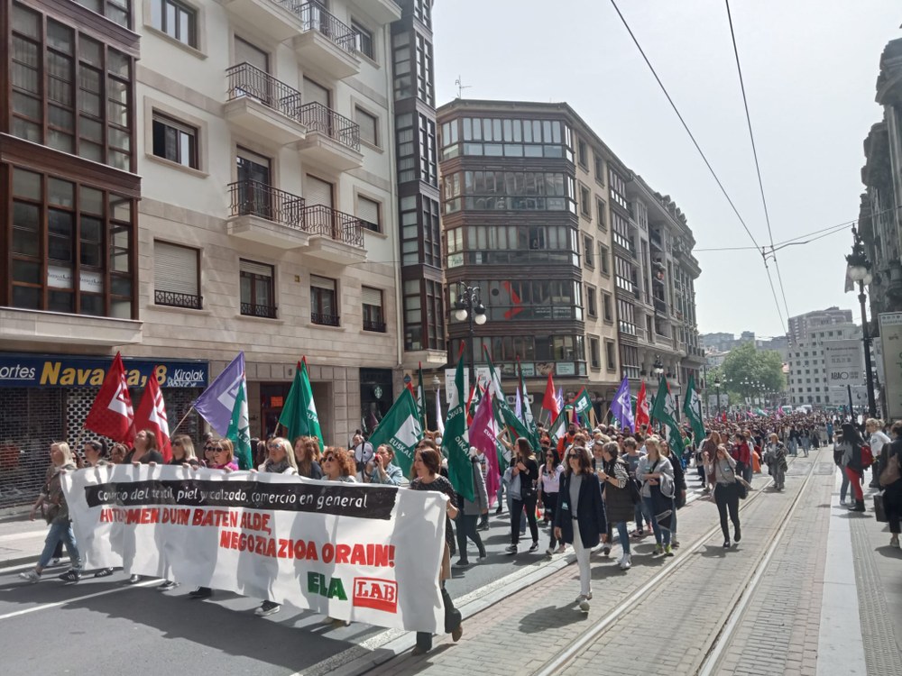 Jarraipen zabala izan du Bizkaiko merkataritza orokorraren, ehungintzaren eta larrugintza zein oinetakoen grebak