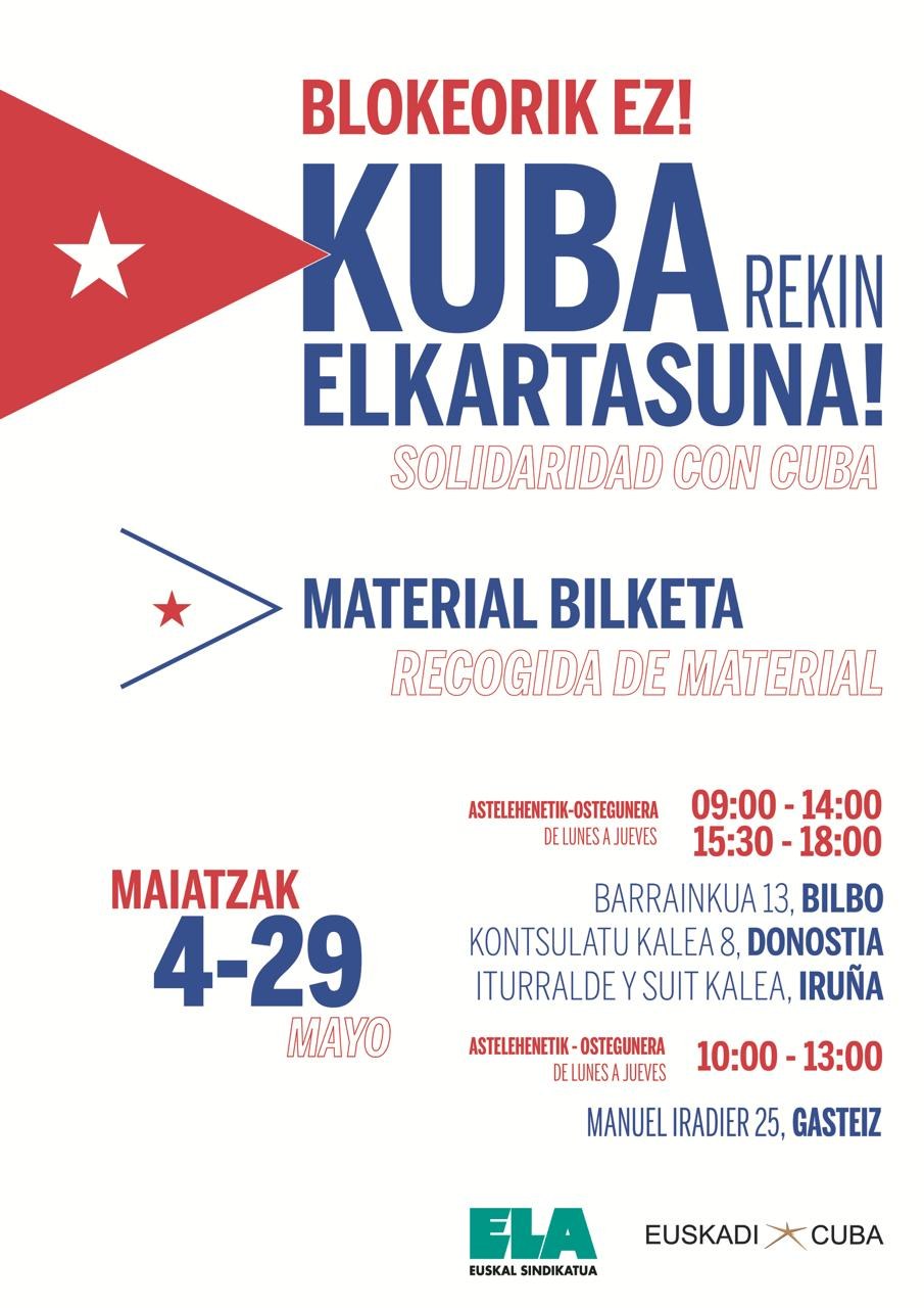 ELAk Kubarako material bilketa abiatu du