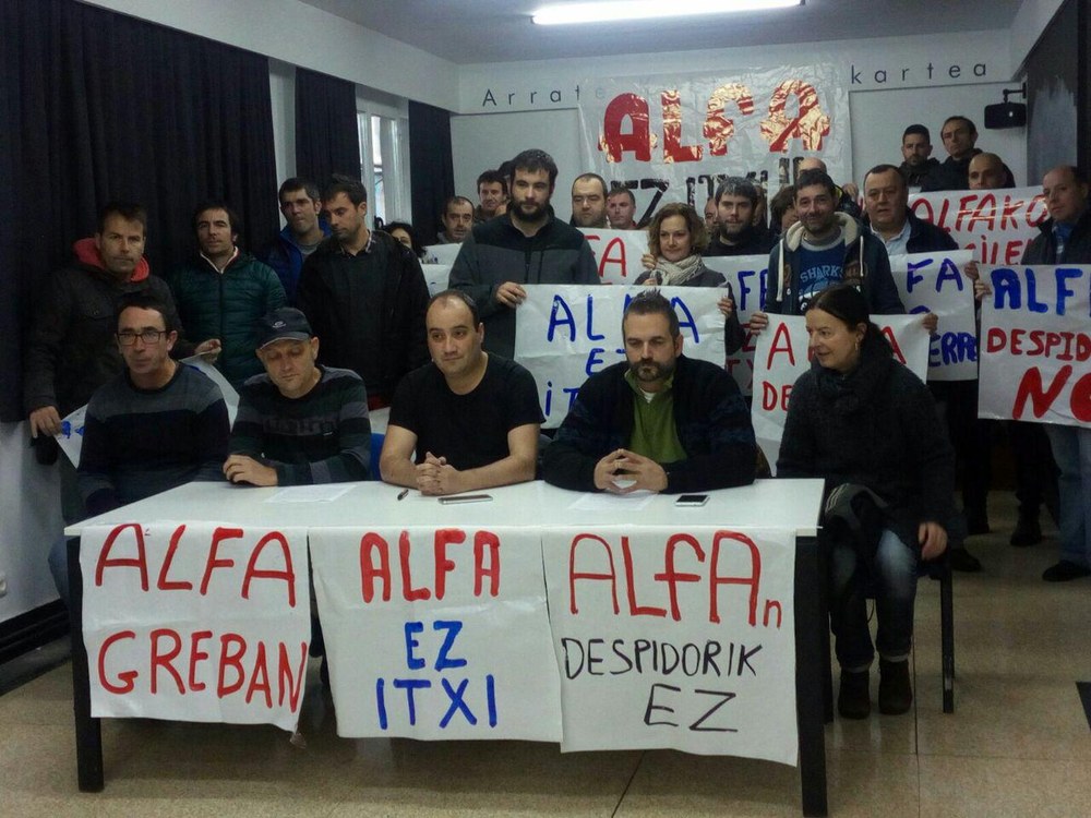 Alfa lantegiko mobilizazioak irudietan