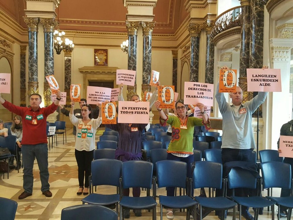Aste Santuko irekieren aurkako mobilizazioa